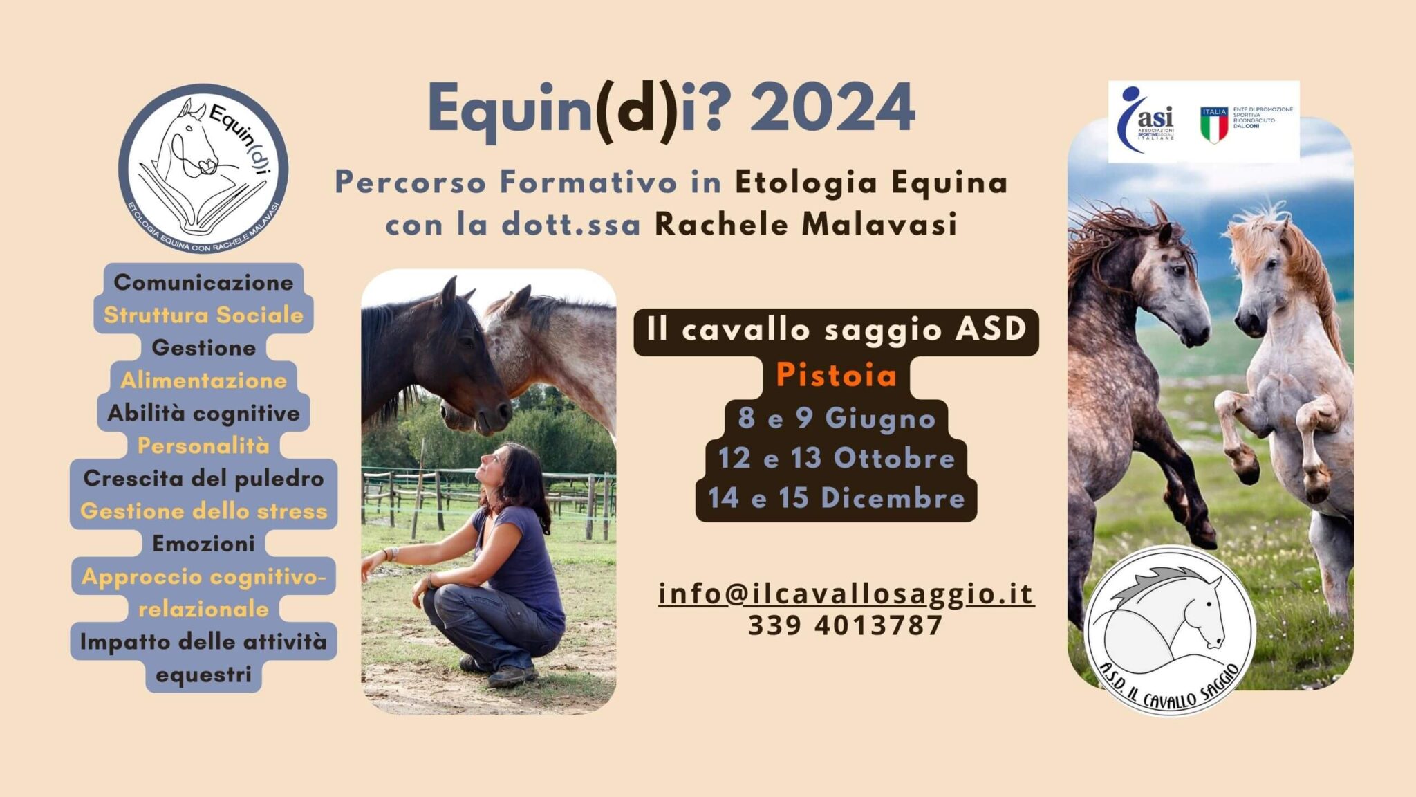 Inizia a Giugno un percorso per entrare nella mente e nel cuore dei cavalli