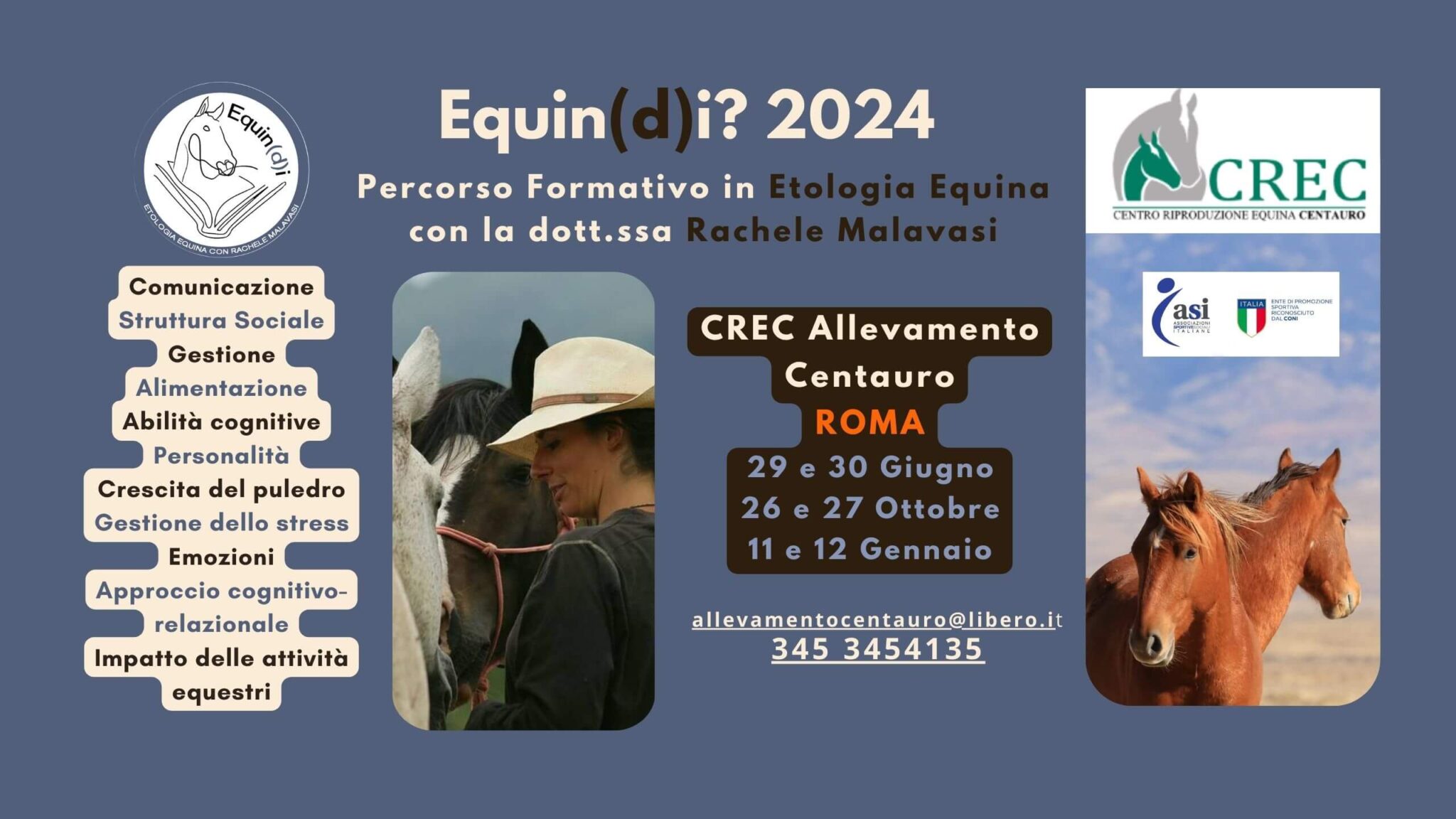 Inizia a Giugno un percorso per entrare nella mente e nel cuore dei cavalli